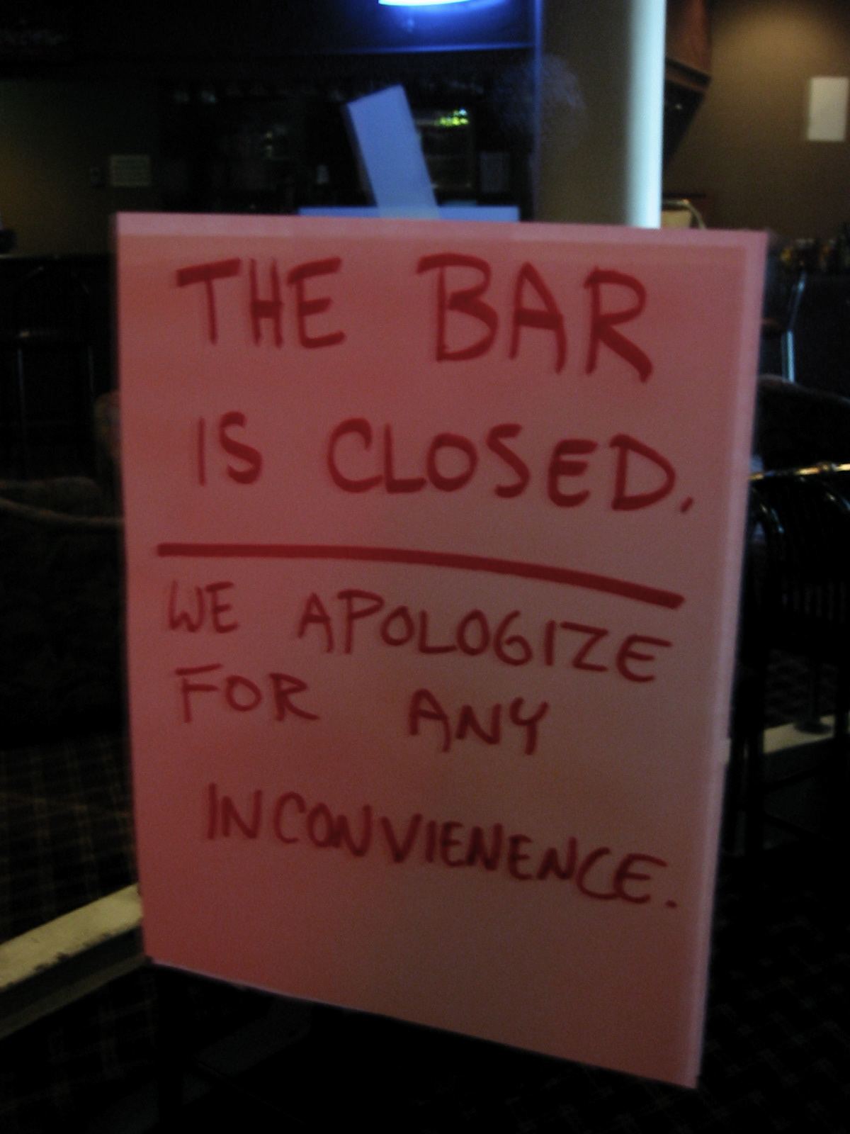 Closed Bar